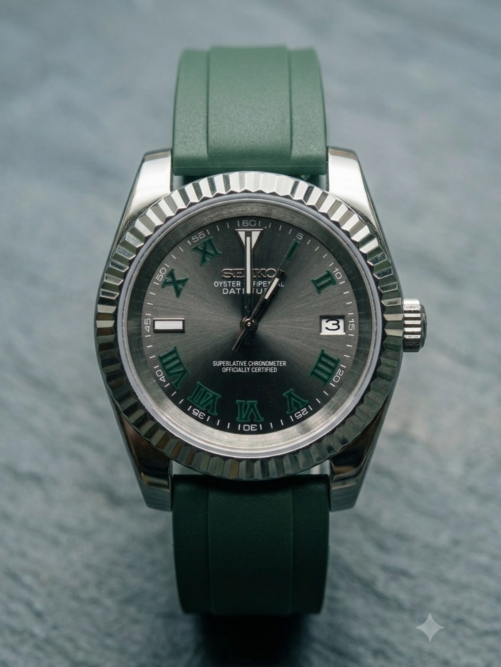 Custom 39mm Automatic Seiko Mod Watch Datejust Wimbledon Sport